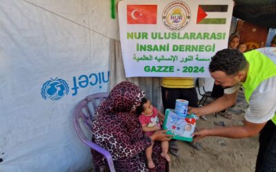 Distribution of milk and Pamper to support displaced families and meet the needs of children