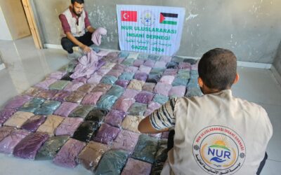 Distribution of prayer clothes to women in the north and south of Gaza